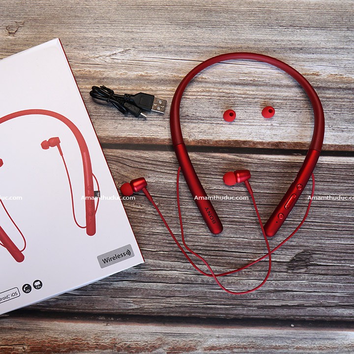 Tai Nghe Bluetooth Quàng Cổ H700 Pin Cực Trâu, Chống Nước, Hỗ Trợ Thẻ Nhớ, Chống Ồn - Tai Nghe Bluetooth Mini