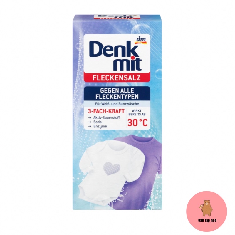 Bột tẩy vết bẩn quần áo ngả màu, ố vàng Denkmit 500g