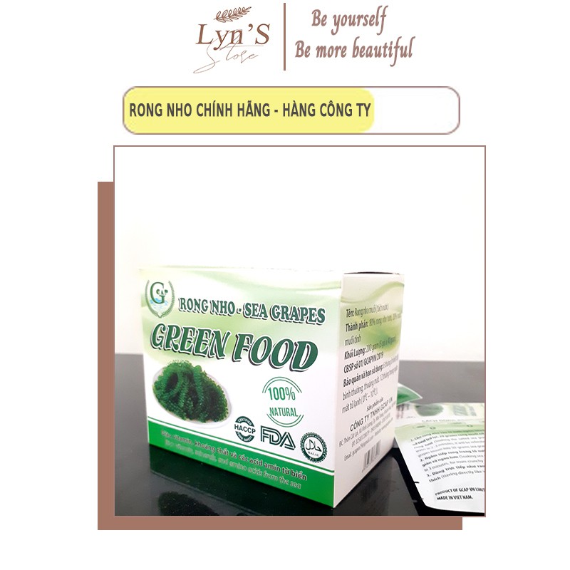 [Mã 267FMCGSALE giảm 8% đơn 500K] Rong nho  𝑭𝑹𝑬𝑬𝑺𝑯𝑰𝑷  rong nho tươi, rong nho Green Food - hộp 10 gói nhỏ