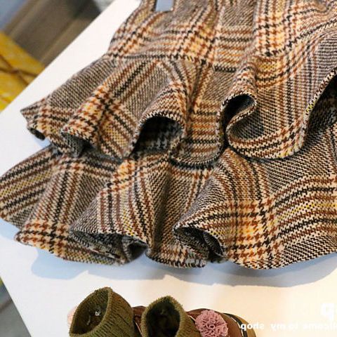 Mới Chân Váy Xếp Ly Sọc Ca Rô Thời Trang Xinh Xắn Cho Bé Gái