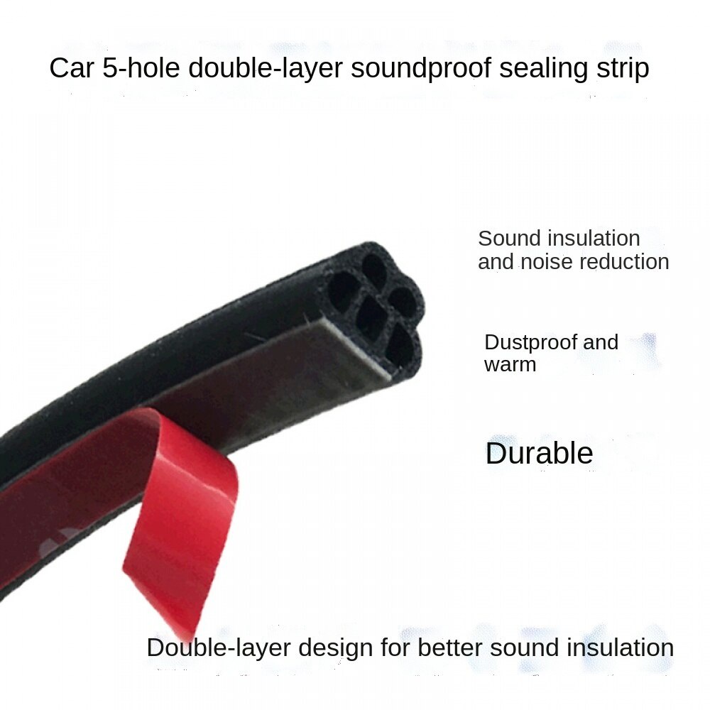 Cuộn Dây Cao Su Dán Viền Cửa Xe Hơi Cách Âm Chống Trầy Xước 5M