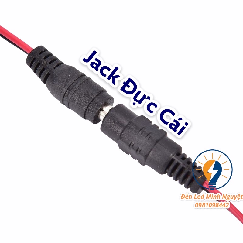 JACK NGUỒN DC ĐỰC -CÁI CÓ DÂY DÙNG CHO ĐÈN LED VÀ CAMERA