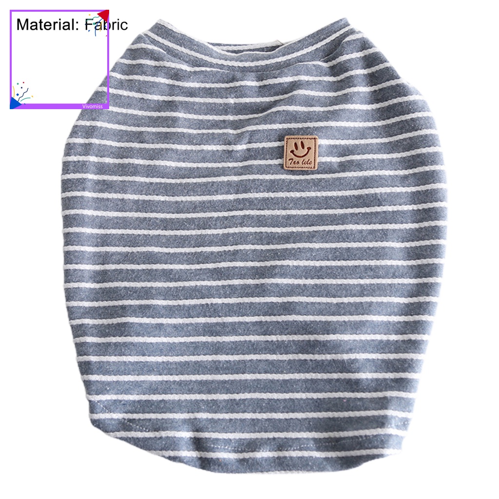 Áo Thun Họa Tiết Kẻ Sọc Thời Trang Cho Thú Cưng