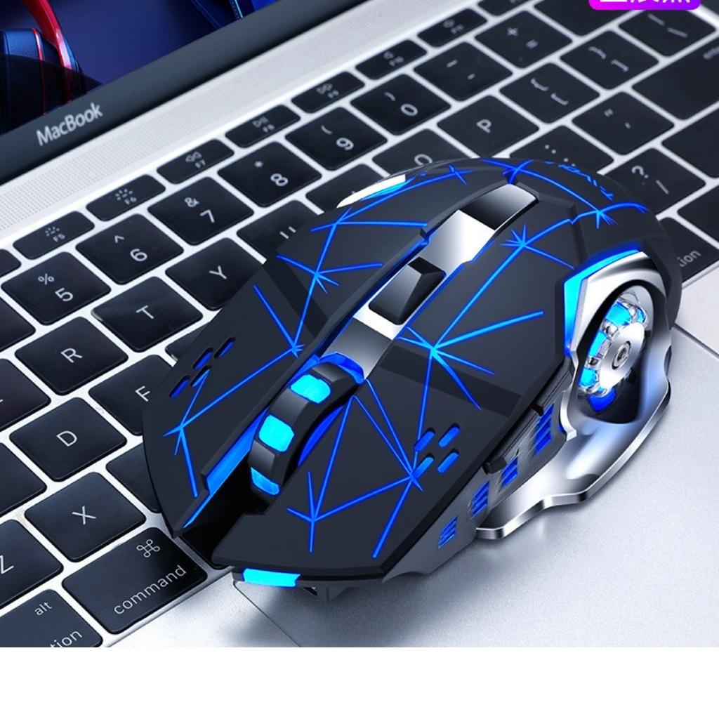 Chuột Không Dây Gaming T28 LED 7 Màu RGB, Pin Có Thể Sạc Dùng Cực Lâu, Chuột Chơi Game Không Dây