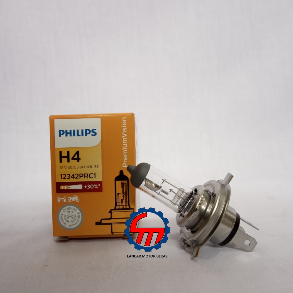 Bóng Đèn Halogen H4 12v 60 / 55w P43t-38 Philips 12342prc1