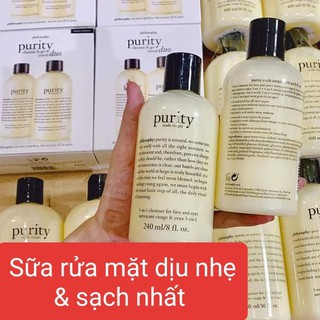 SỮA RỬA MẶT PURITY CHAI 240ML
