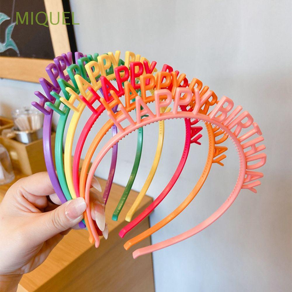 Băng đô cài tóc hình nón sinh nhật bằng nhựa nhiều màu sắc phong cách Hàn Quốc cho nữ