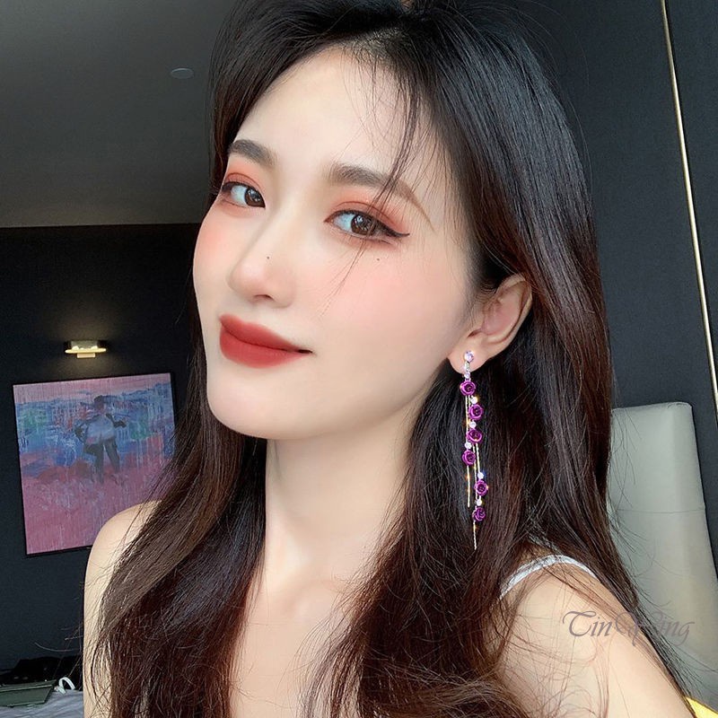 GETNOIVAS Hoa Tai Dáng Dài Hình Hoa Hồng 2021