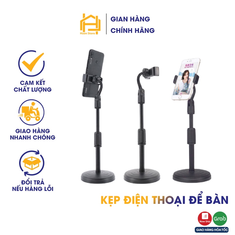 Kẹp điện thoại để bàn loại sịn, giá đỡ điện thoại đa năng, quay video livestream, chụp ảnh, xem phim siêu tiện dụng
