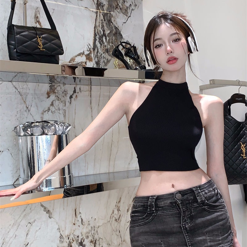 COZOKC Áo Croptop Sát Nách Thiết Kế Ôm Sát Quyến Rũ