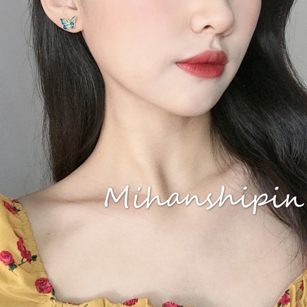 Khuyên tai hình bươm bướm phong cách Hàn Quốc thời trang