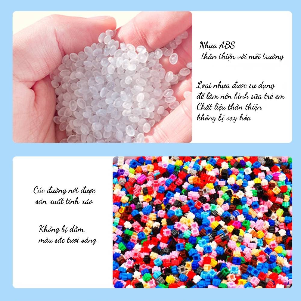 Ghép Hình Bear Brick Đồ Chơi Xếp Hình Gấu 55cm Có Hộc, Có Đèn Nhựa ABS Trang Trí Nhà Cửa, Quà Tặng Sinh Nhật