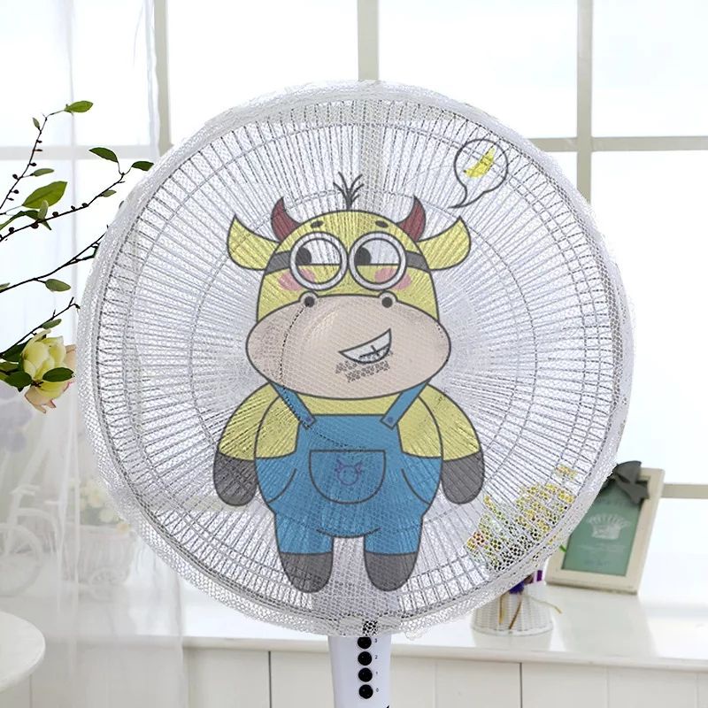 [ Có Dây Rút] Màn Lưới Bọc Quạt Họa Tiết Cute An Toàn Cho Bé
