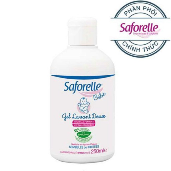 [CHÍNH HÃNG] Gel tắm gội dịu nhẹ cho bé Saforelle BeBe Gel Lavant Doux 250ml Date 10/2021