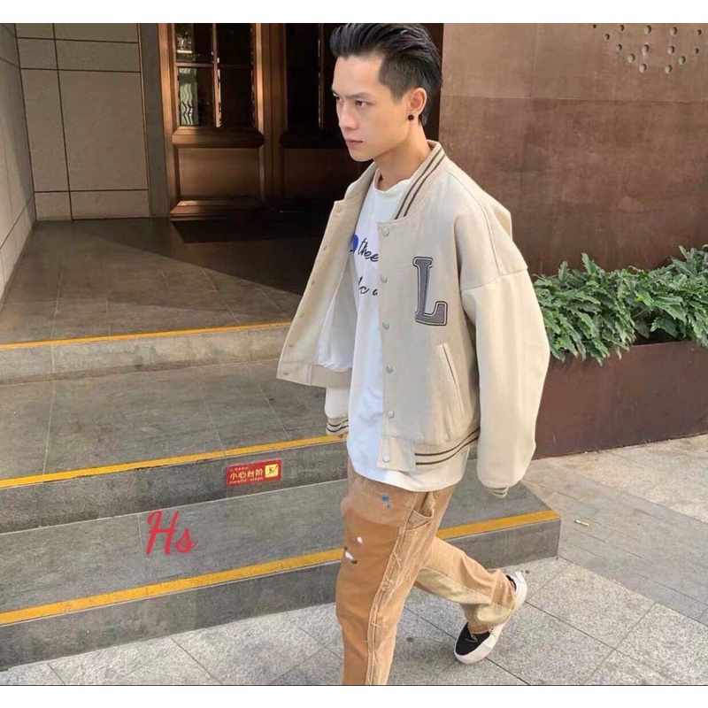 Áo bomber nỉ nắm đấm in L HSU1