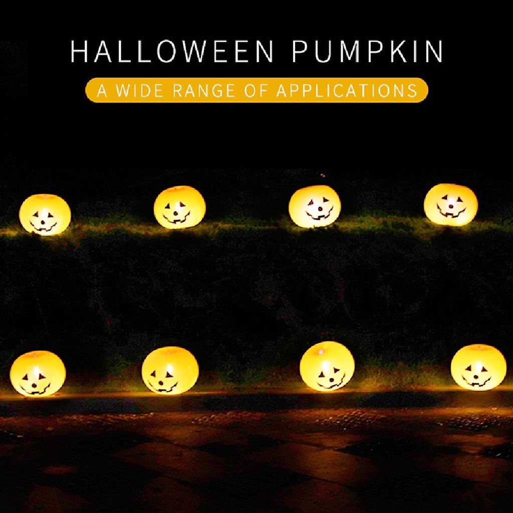 Sey Set 5 Bong Bóng Latex Có Đèn Led Hình Bí Ngô Trang Trí Halloween