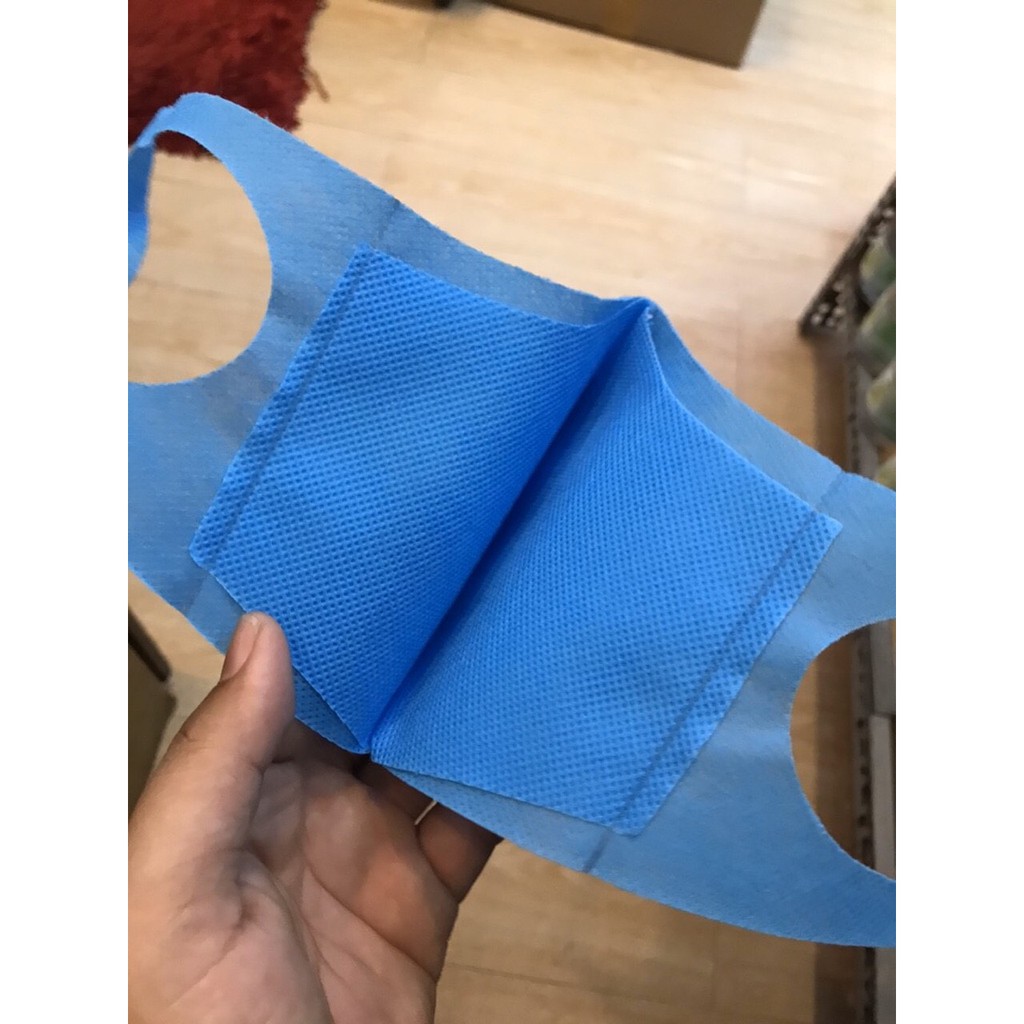 Khẩu trang 2 lớp vải không dệt kiểu dáng hàn quốc - màu xanh | BigBuy360 - bigbuy360.vn