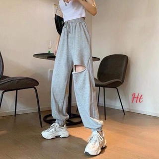 Quần jogger bom chun ống rách gối