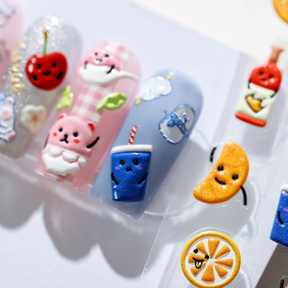 Miếng Dán Trang Trí Móng Tay Hình Trái Cây Phong Cách Hàn Quốc Xinh Xắn