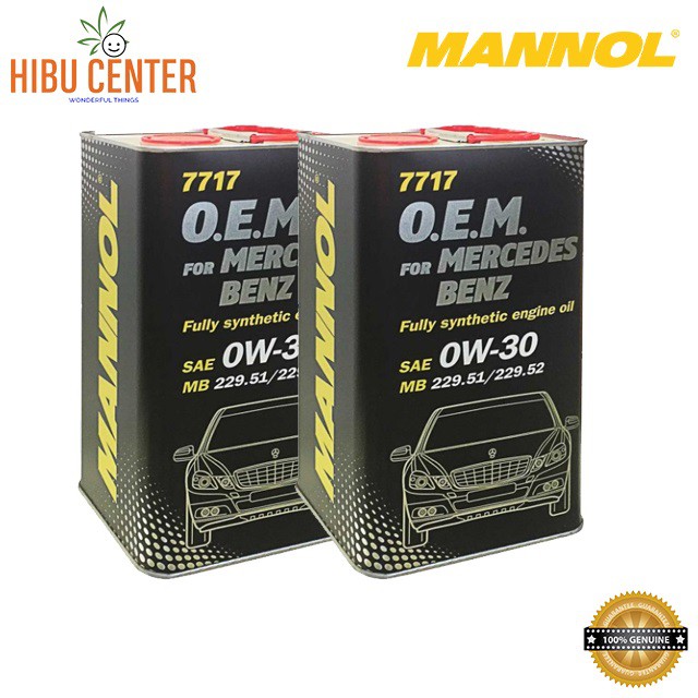 Nhớt MANNOL 0W-30 SN/CF O.E.M Cho Xe Mercedes Benz 7717 – 4 Lít Hàng Đức Cao Cấp Chính Hãng – HIBUCENTER