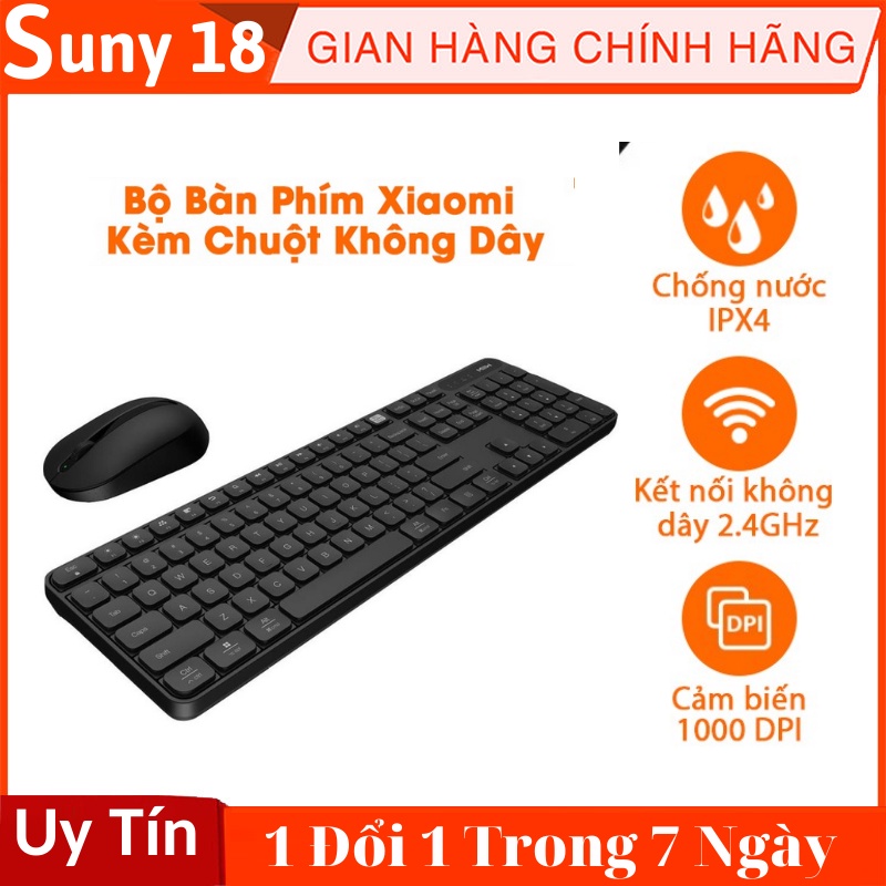 Bàn Phím Không Dây ⭐FreeShip⭐ Bộ Bàn Phím Xiaomi WXJS01YM Kèm Chuột Không Dây