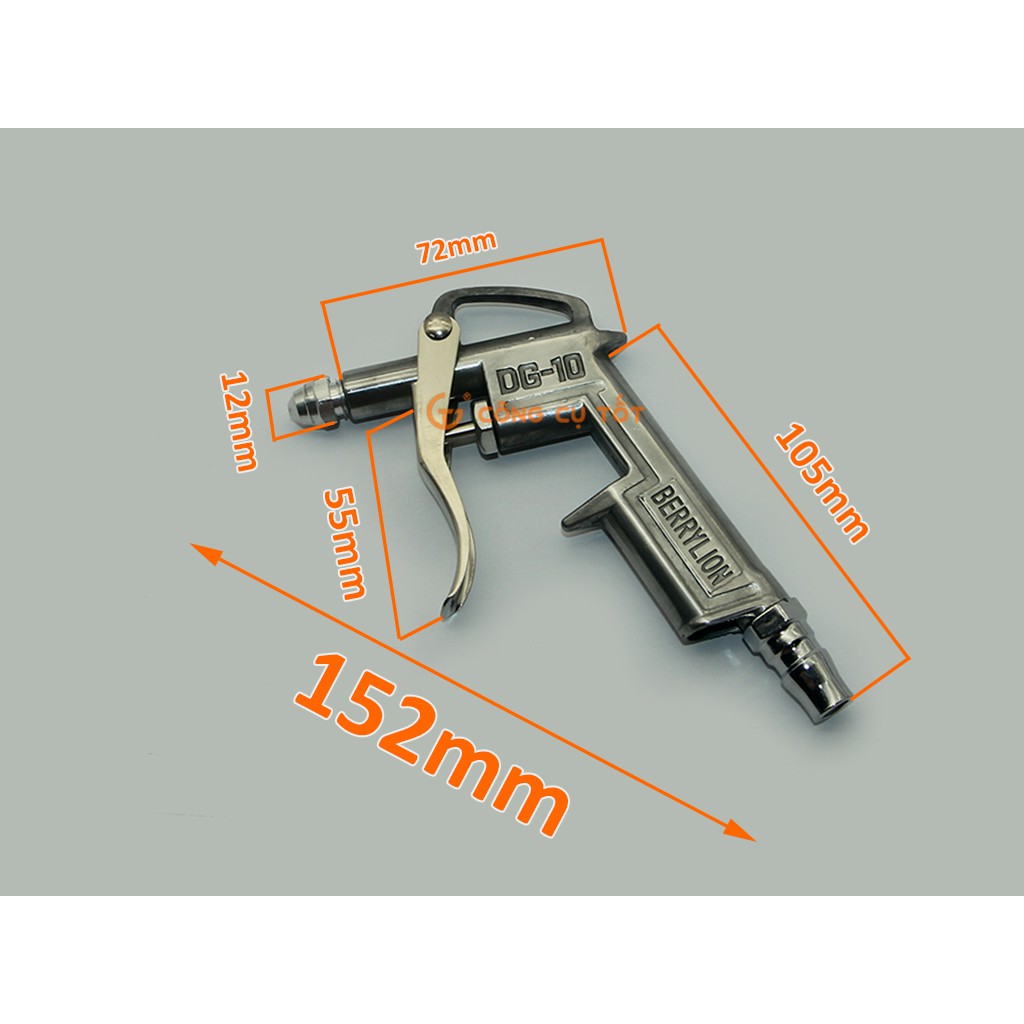 Súng xịt hơi xì khô thân thép Berrylion DG-10