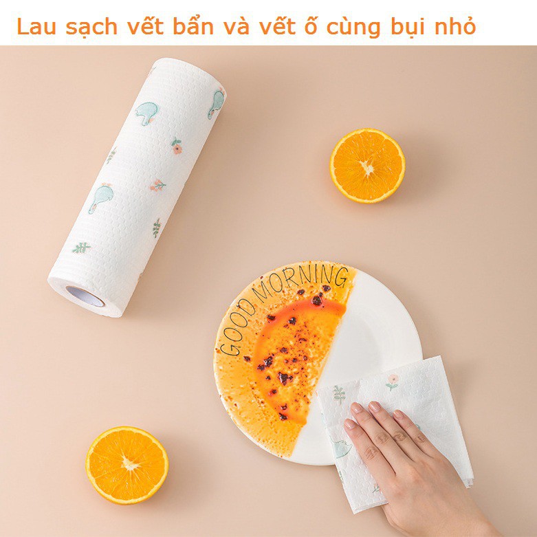 Cuộn giấy lau bếp - Khăn lau đa năng Latimax bằng vải không dệt bền dai, sạch dầu mỡ chống thấm tiện dụng (50 tờ/cuộn)