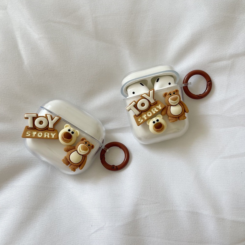Vỏ bao đựng tại nghe airpod Gấu nâu bảo vệ bao đựng tai nghe không dây bluetooth 1/2/Pro/i12/i9/i7