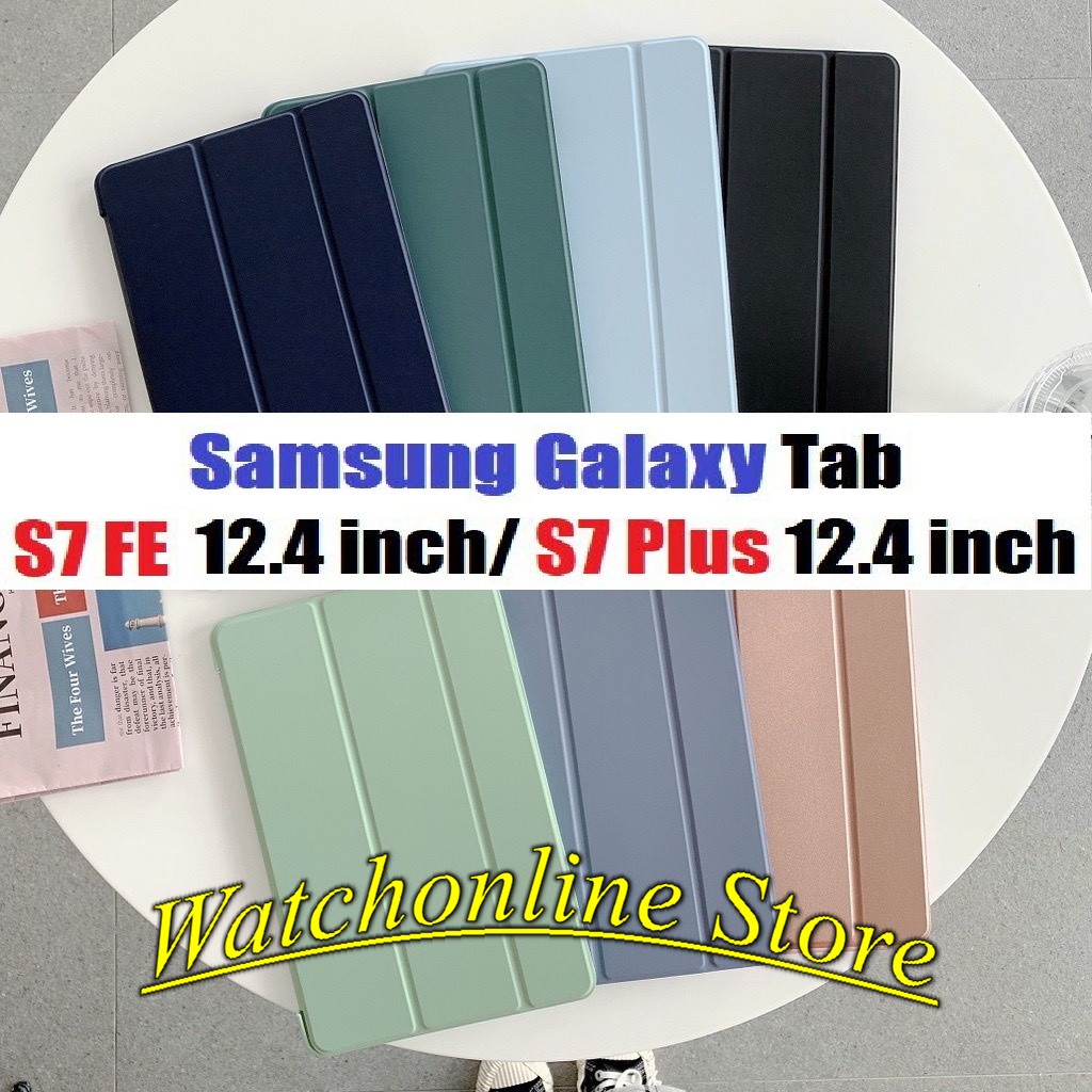 Bao da từ tính Samsung Galaxy Tab S7 FE / S7 Plus 12.4 inch T730 / T735 / T736 Cover đóng mở màn hình tự động