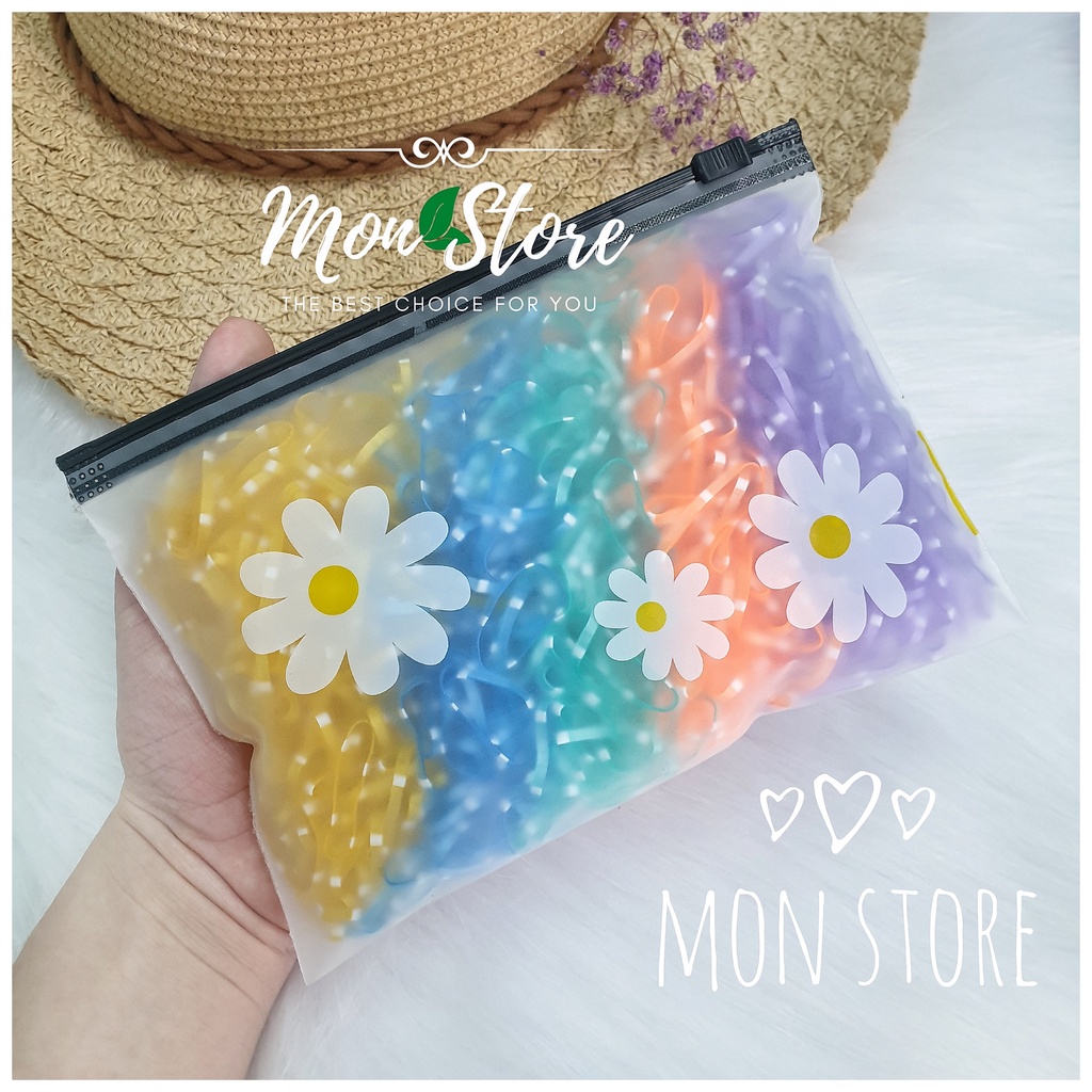 [New] 50g THUN CỘT TÓC mix 5 màu xinh xắn, size nhỏ