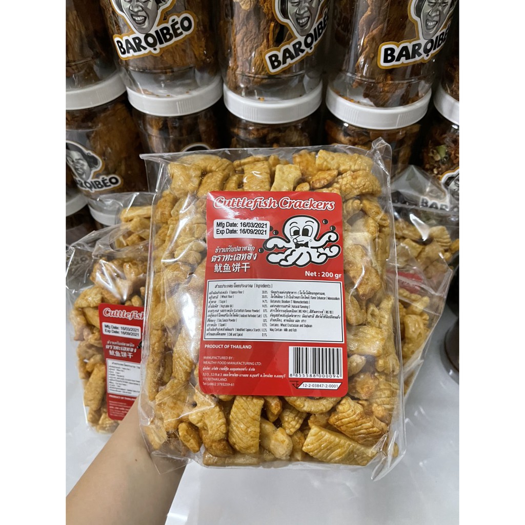 Bánh Snack Mực Giòn Thái Lan 200gr | BigBuy360 - bigbuy360.vn