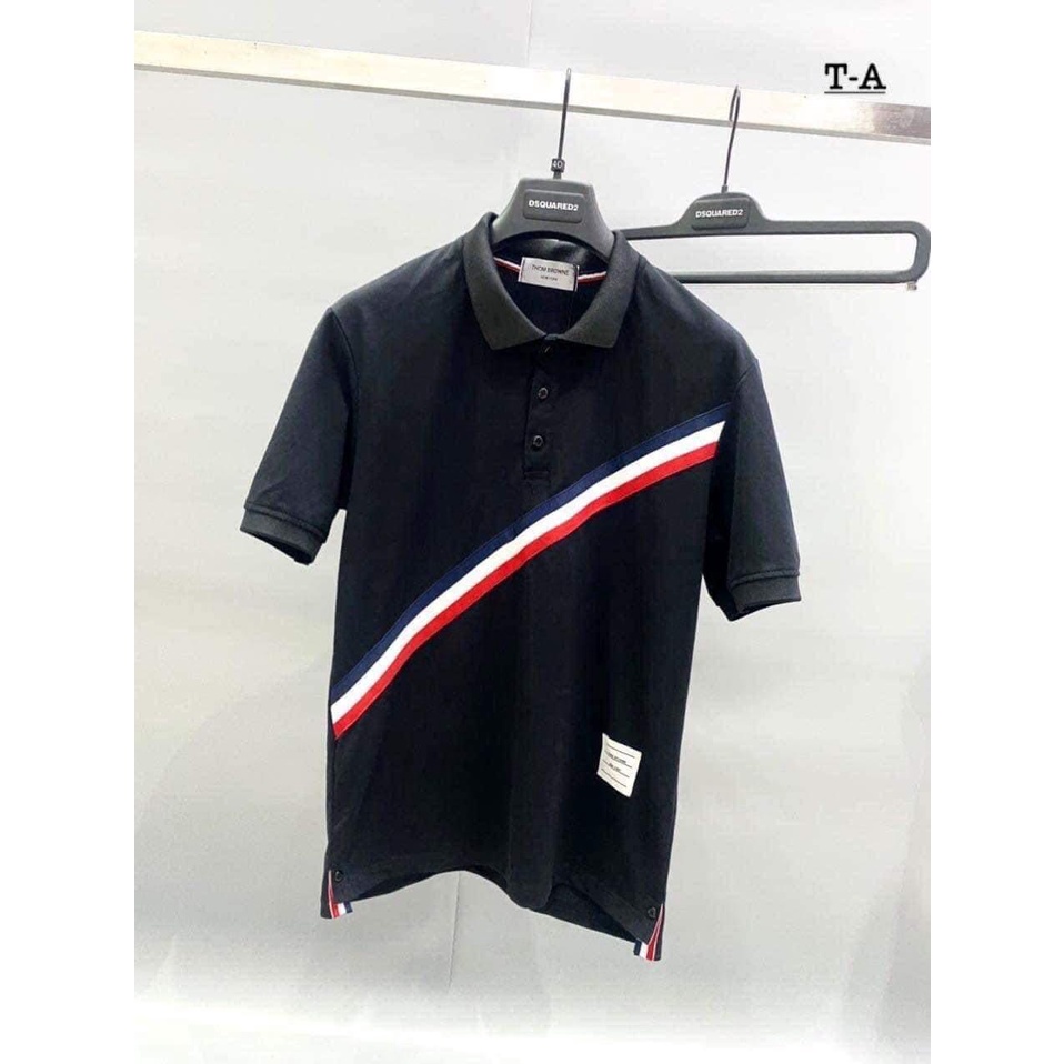 Áo polo thom nam nữ, áo mùa hè vạch tay cao cấp vải cá sấu cotton phong cách trẻ trung chất vải mặc mát.
