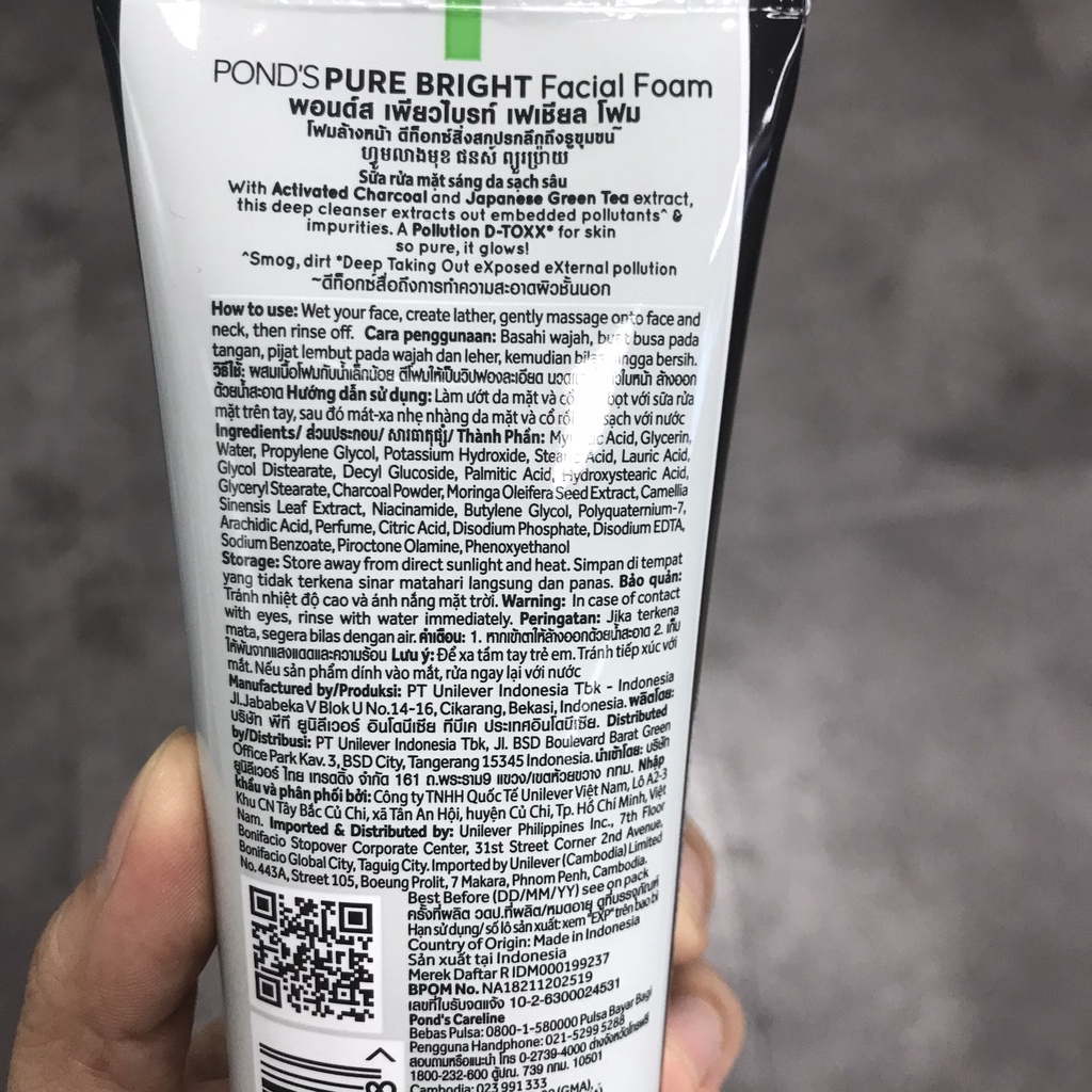 Sữa rửa mặt POND S Pure White Facial Foam 50g - Srm PONDS Đen 100g