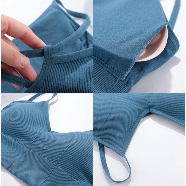 Áo Bra Thể Thao Đan sau Trẻ Trung , Áo lót Tập gym dệt Thoải mái ôm ngực Tự Nhiên