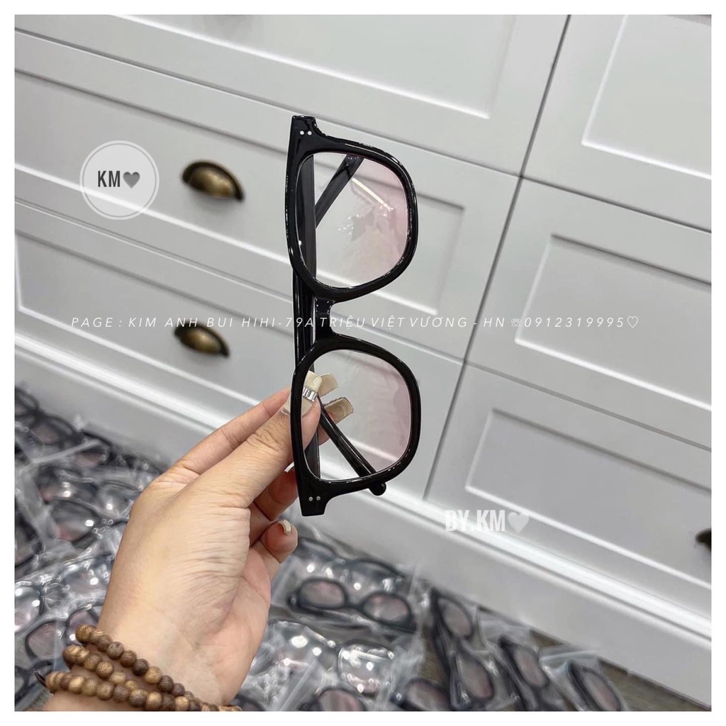 Kính mắt vuông trắng mix hồng hot hit, thiết kế thời trang, chất liệu nhựa, sẵn 2 màu đen - trắng
