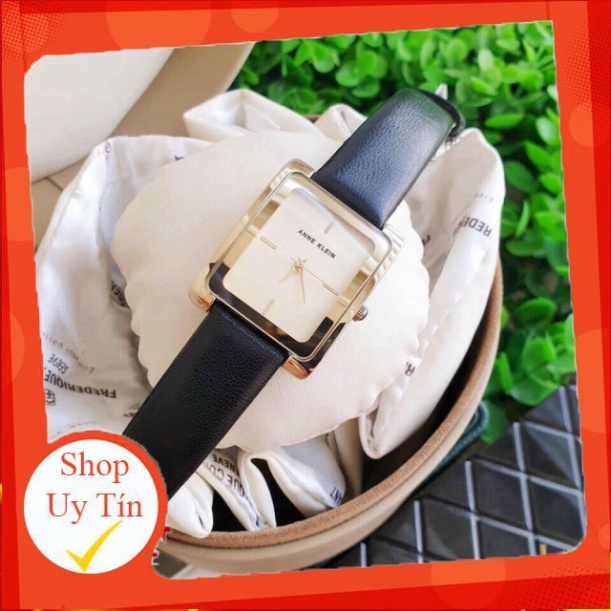Đồng hồ ANNE KLEIN nữ dây da hàng đẹp logo sắc nét