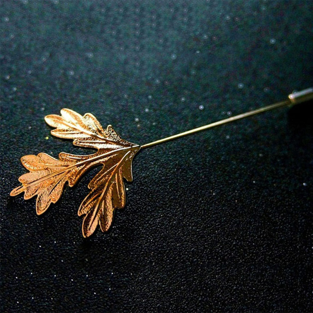 Ghim Cài Áo Hình Lá Phong Nhiều Màu Chất Lượng Cao