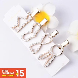 Kẹp Tóc Hình Tai Thỏ Đính Ngọc Trai Đơn Giản Thời Trang Cho Nữ