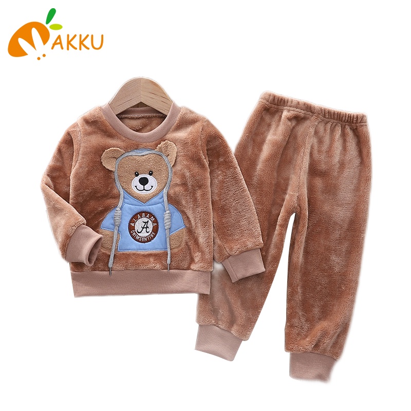 Bộ Đồ Ngủ Lông Cừu Thời Trang Mùa Thu Đông Dành Cho Trẻ Nhỏ