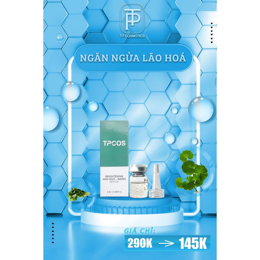 💖CAM KẾT CHÍNH HÃNG💖 Serum TP Cos Ngăn Lão Hóa Brightening And Anti-aging - Trẻ Hóa Căng Bóng Da Đánh Bay Nám Tàn Nhan