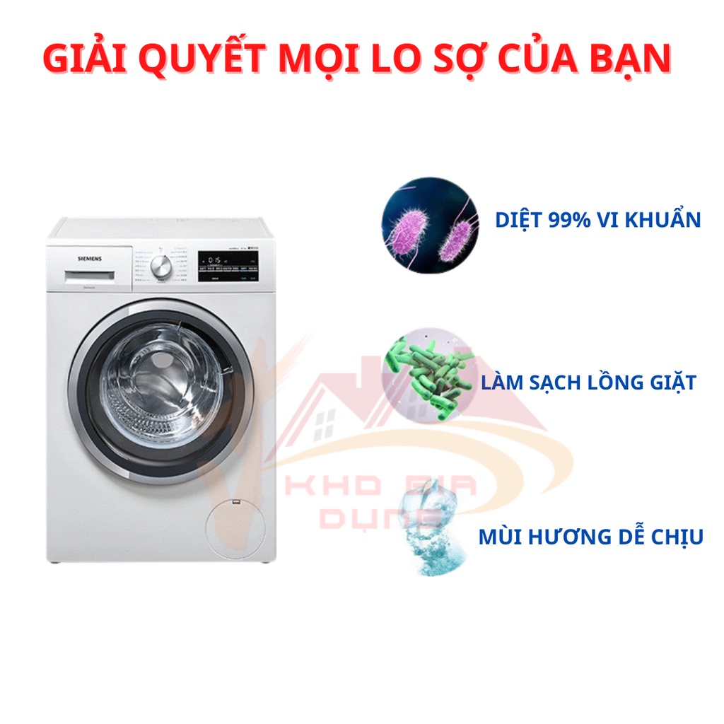 Bột Vệ Sinh Máy Giặt ,Lồng giặt Làm Sạch Máy Giặt Womu 110g