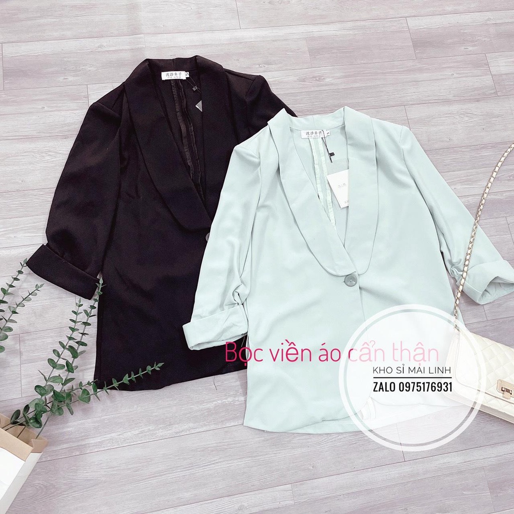 ✨BÁN SỈ✨Vest vạt bầu 2 màu xanh nhạt,đen chât trượt Thái 1 lớp