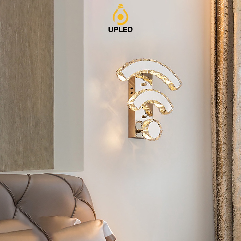 Đèn gắn tường pha lê phong cách Hiện Đại trang trí phòng khách phòng ngủ UPLED