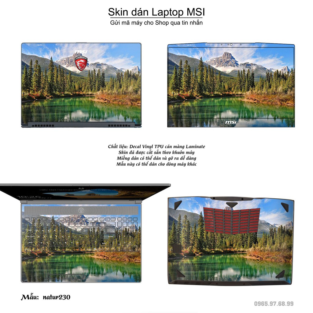 Skin dán Laptop MSI in hình thiên nhiên nhiều mẫu 9 (inbox mã máy cho Shop)