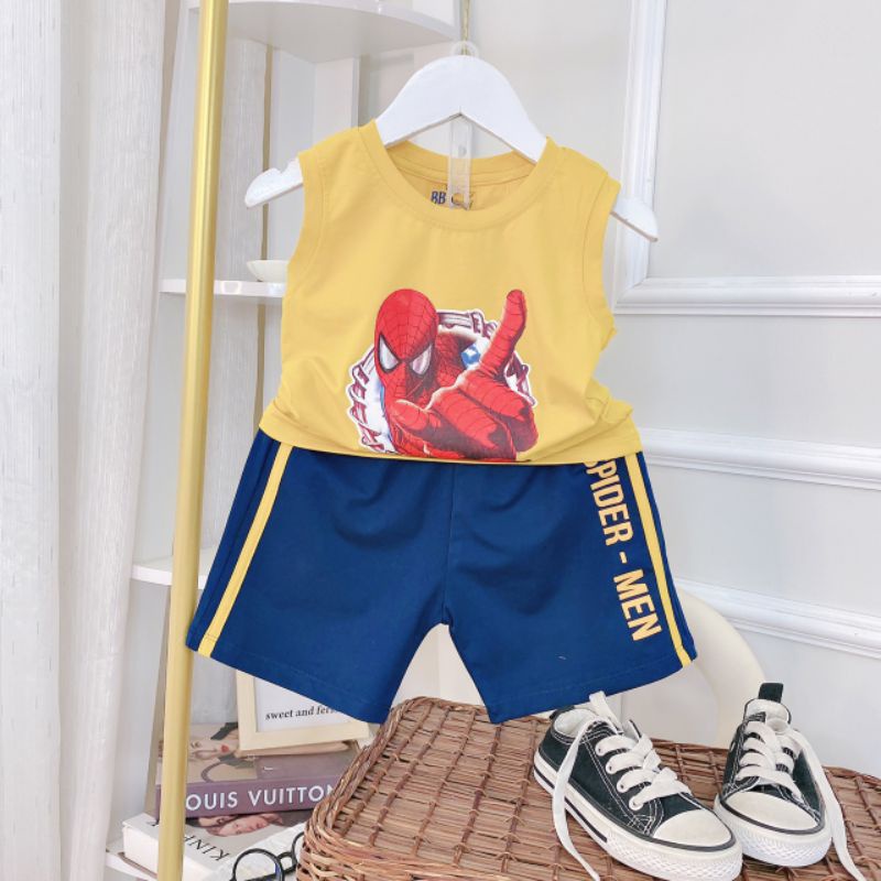 Bộ sát nách bé trai Bb Angel siêu nhân người nhện