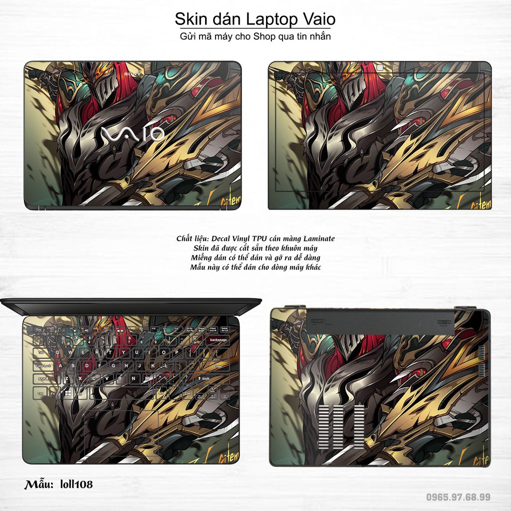 Skin dán Laptop Sony Vaio in hình Liên Minh Huyền Thoại _nhiều mẫu 15 (inbox mã máy cho Shop)