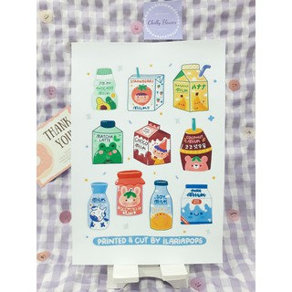 sticker đồ uống siêu cute