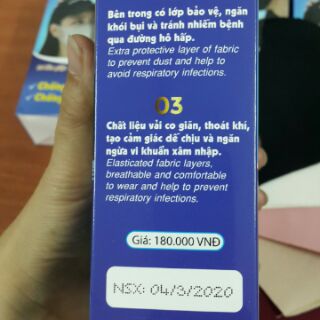 COMBO 10 CHIẾC KHẨU TRANG VẢI 3D CAO CẤP