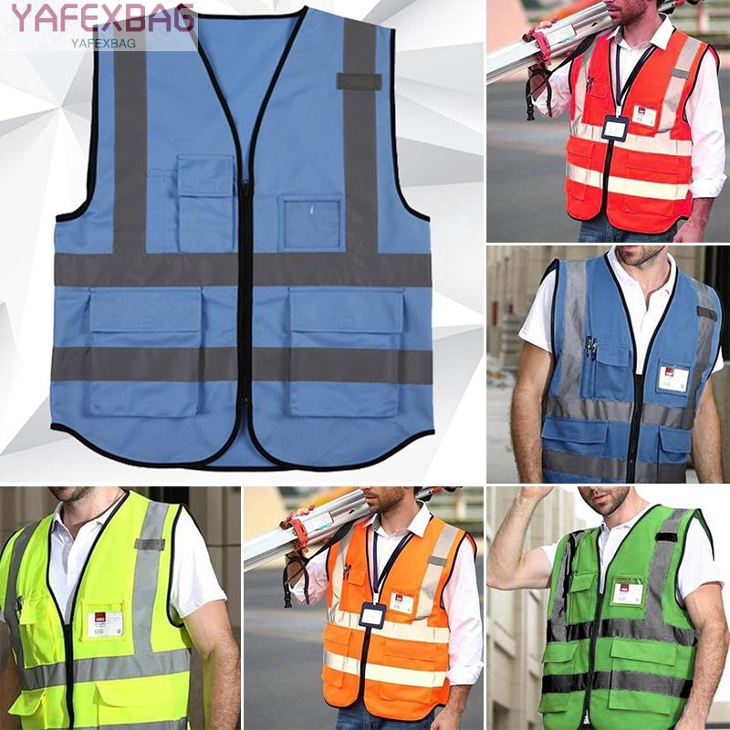 Safety Vest Reflective Jacket Security Waistcoat Warp Worker Driver Bikers Vest