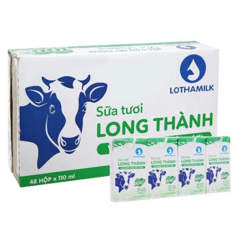 THÙNG 48HỘP LOTHAMILK CÓ ĐƯỜNG , ÍT DƯỜNG 180ML